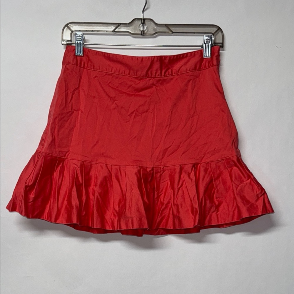 Lady Hagan Coral Golf Skort ruffle hem flirty country club skater skirt e Size 2
